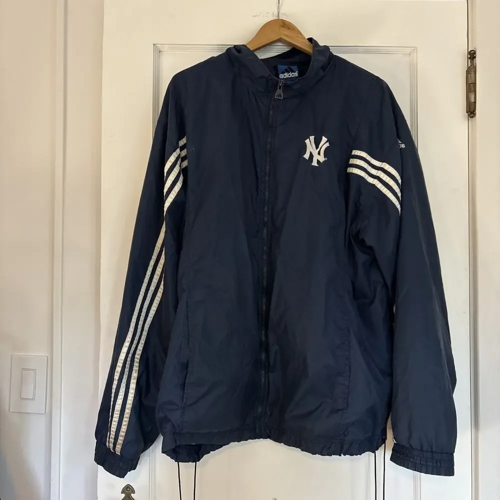 Vintage New York Yankees Adidas Windbreaker Jacket | XL